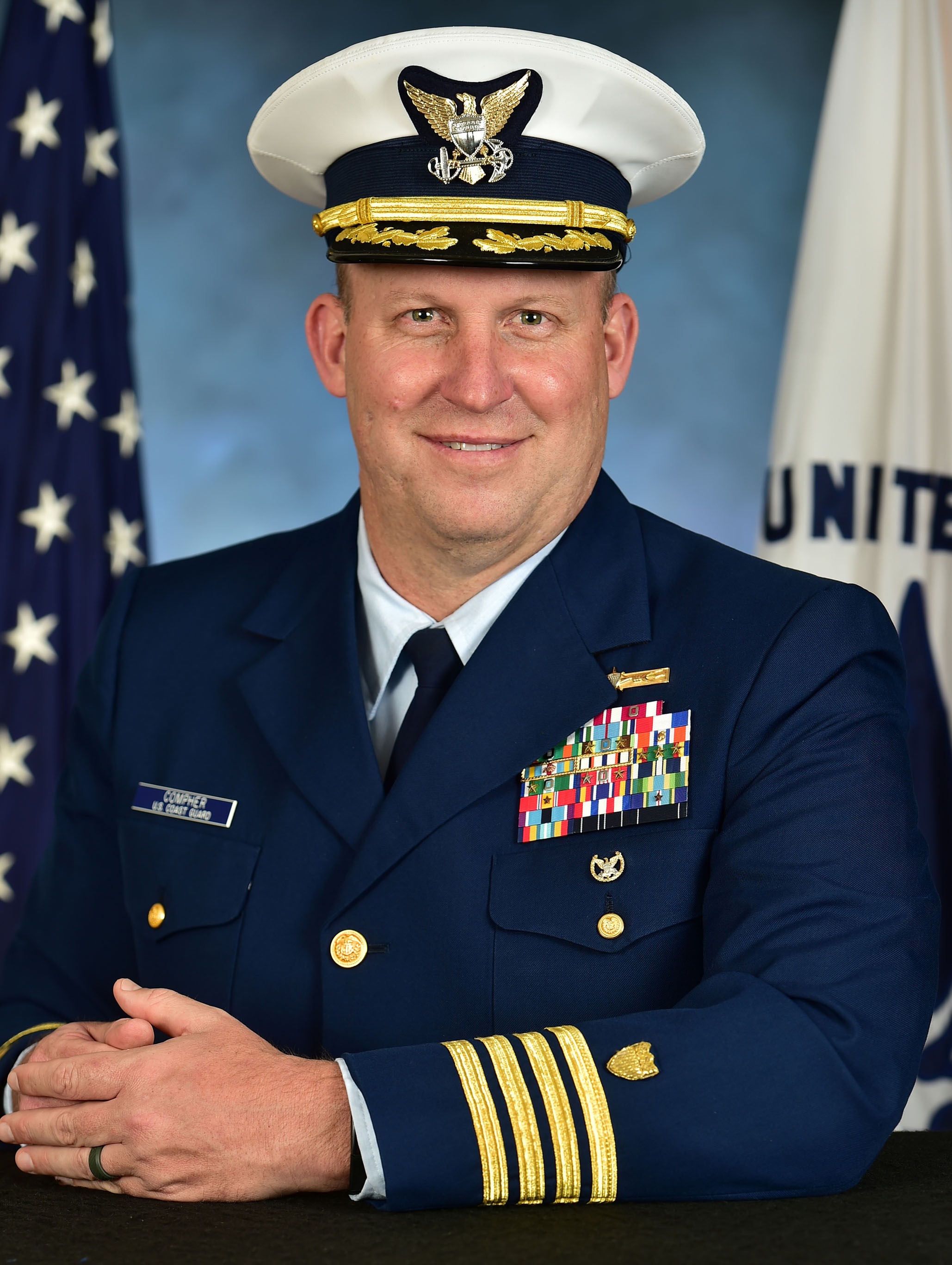 Official photo of Captain Robert C. Compher